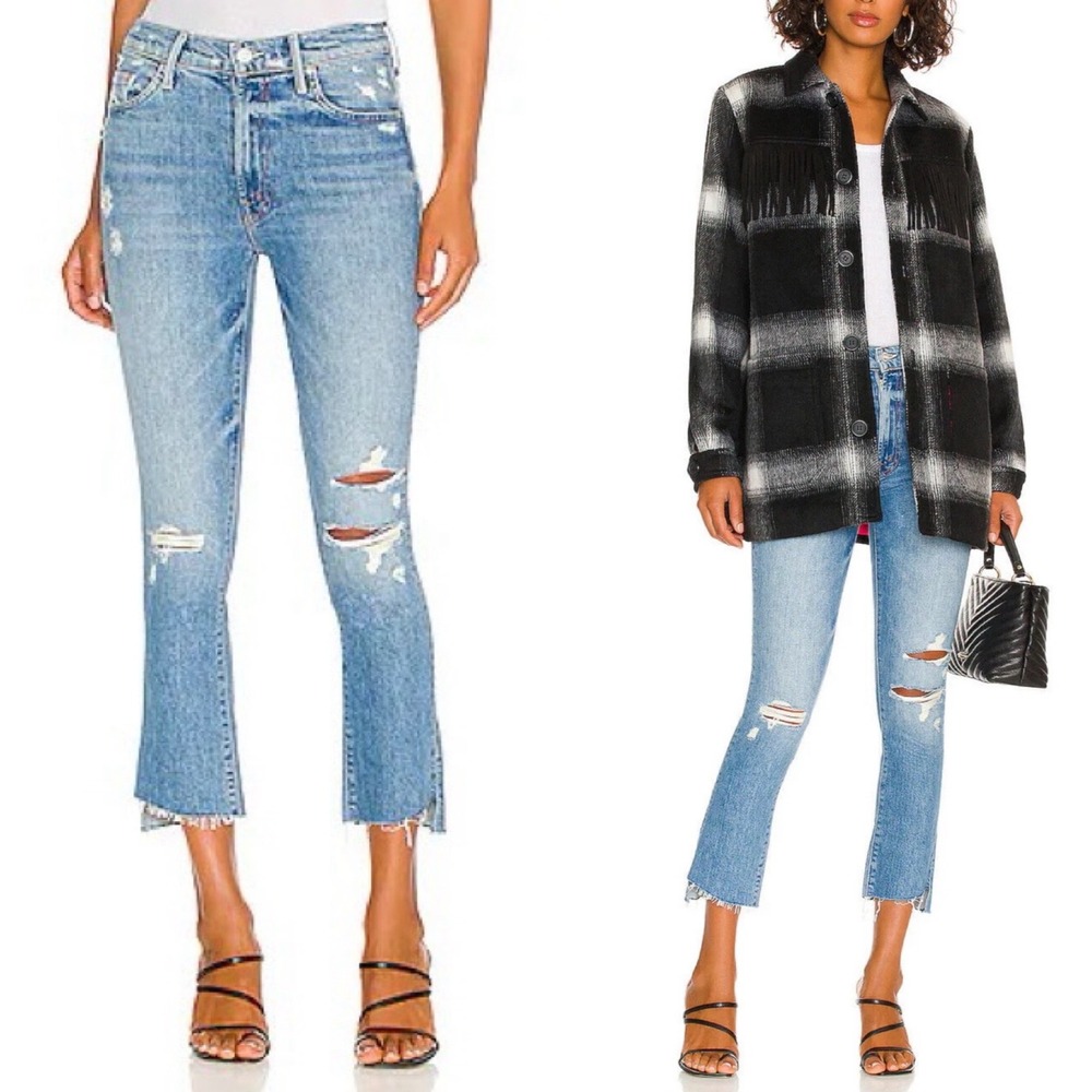 Mother Superior The Insider Crop Step Fray Jeans in Holy Melancholy Size 27